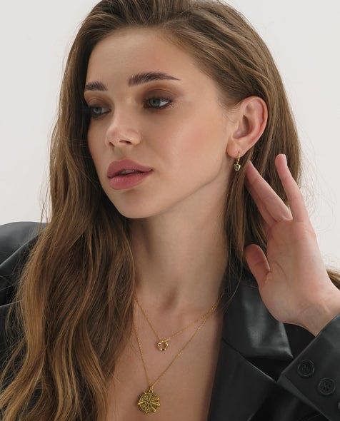 Dainty Gold Circle Karma Necklace - Necklaces - Elk & Bloom