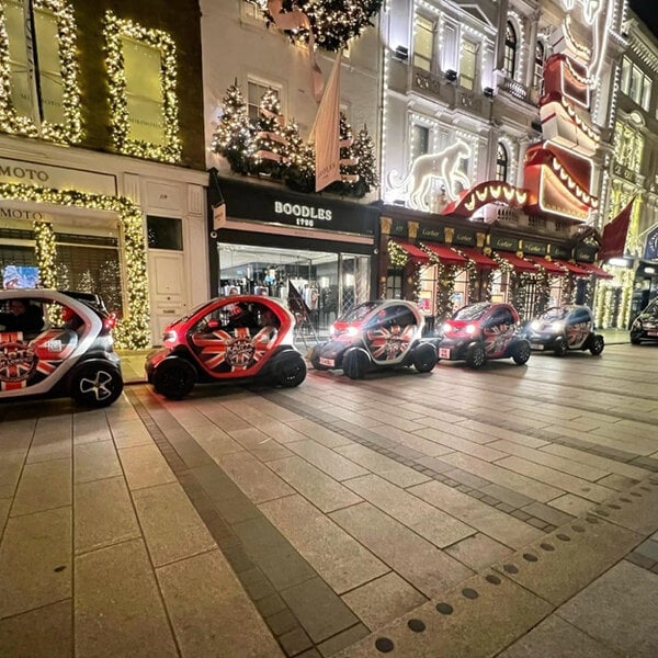 Ultimate E-Kart Driving Tour Exploring the Christmas Lights of London for Two