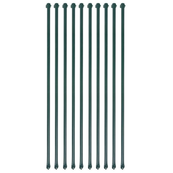 Berkfield Garden Posts 10 pcs 1 m Metal Green