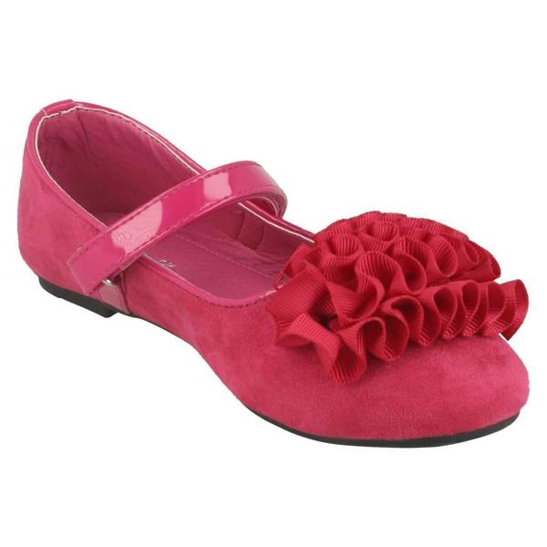 Spot On Girls Spot On Frill Trim Ballerinas H2448