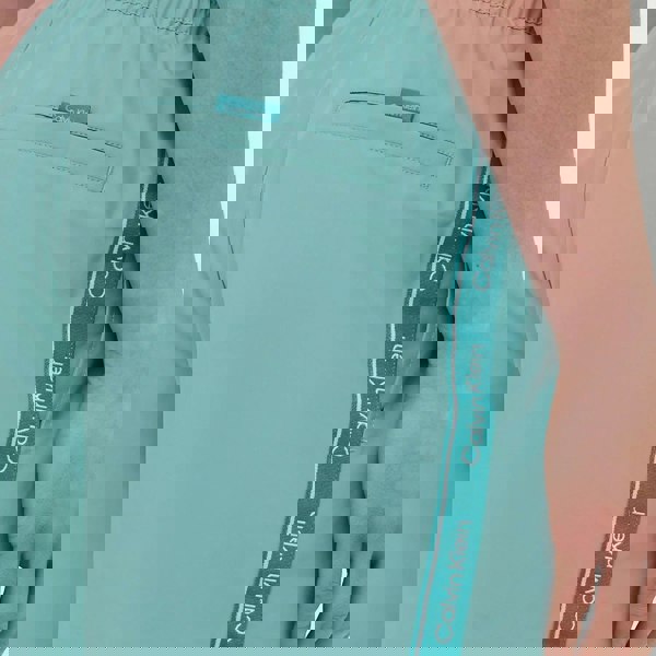 Calvin Klein Tape Logo Swim Shorts Saltwater Aqua