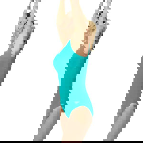 Speedo shaping aquanite swimsuit in teal with sleek design and thin straps