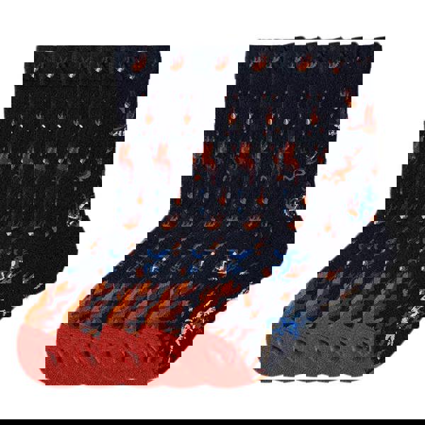 Anyfootwear 5 Pairs Size 5-9 of Fashion Long Sock Cartoon Personalized Creative On Fire For Men Woman Foot Cold Winter Warm Comfortable Accessories