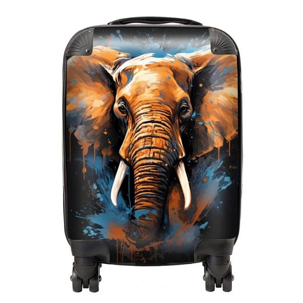 Warren Reed Splashart Elephant Blue Suitcase