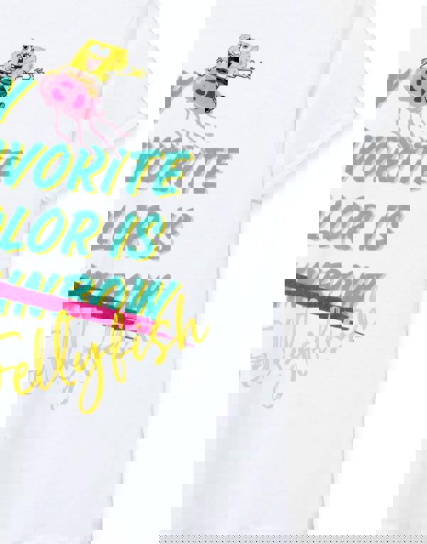 SpongeBob SquarePants Girls White Jellyfish Short Sleeved T-Shirt