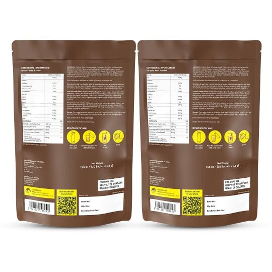 Daily Fibre Supplement 5-in-1 – Digestion & Gut Health Support | Lemon & Lime, Pack of 2