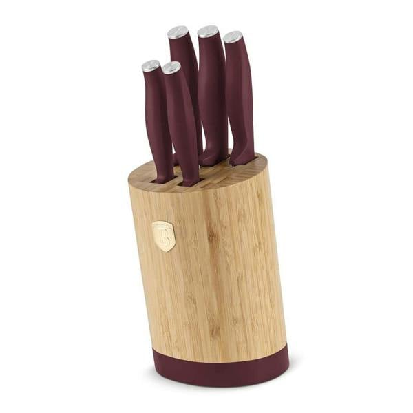 Berlinger Haus Knife Set with Bamboo Stand BH2754 Bordeaux