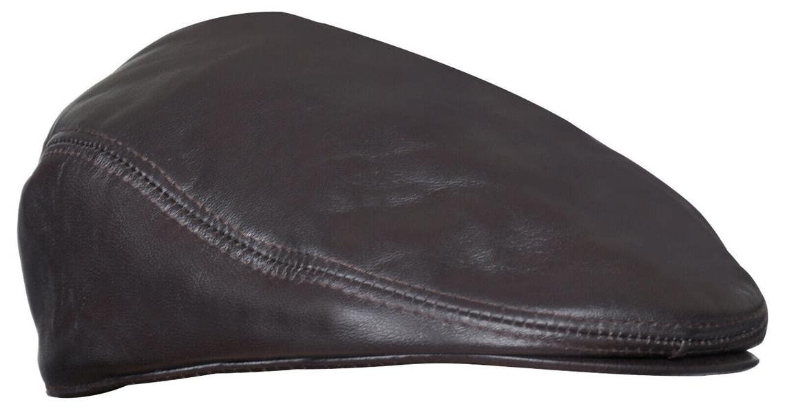 Infinity Leather Mens Leather Peaky Blinders Newsboy Flat Hat