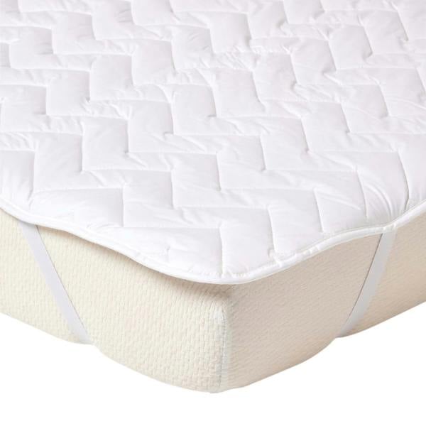 HOMESCAPES Cotton Deep Quilted Super King Size Mattress Topper