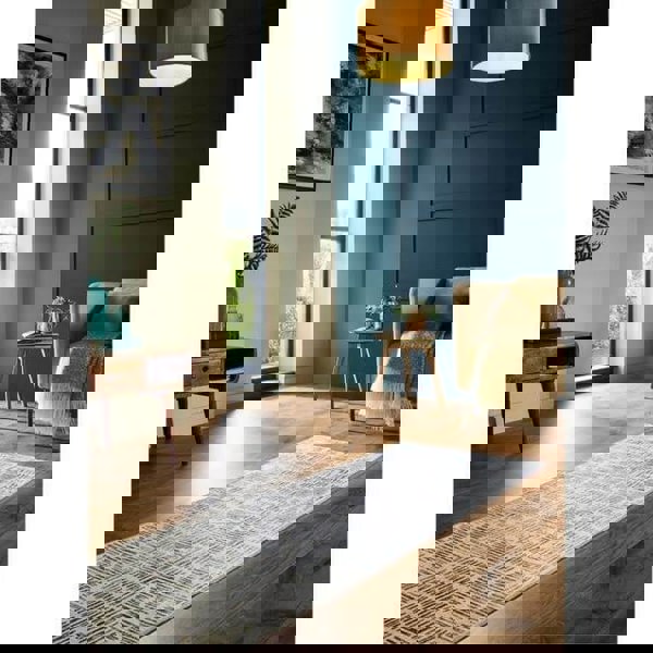 The Rugs Eco-Washable Grey Blue Green Vintage Rug |Stylish & Practical