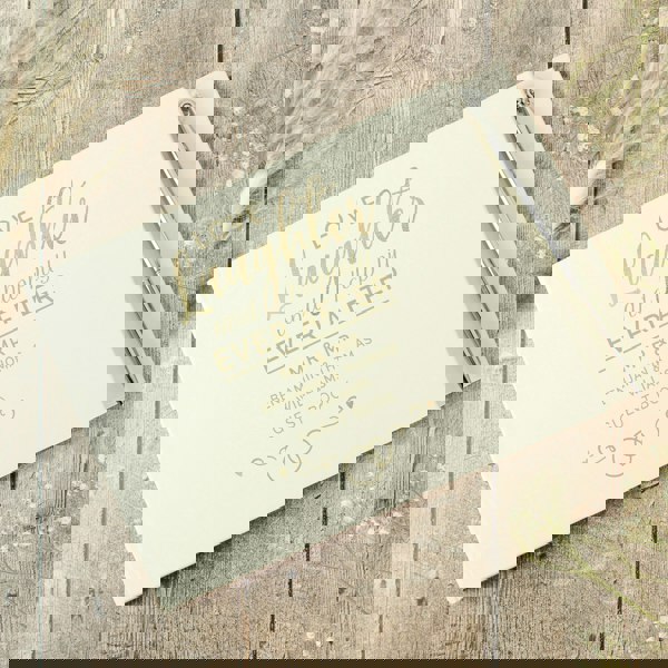 Personalised Memento Company Personalised Happily Ever After Wedding Hardback Guest Book & Pen