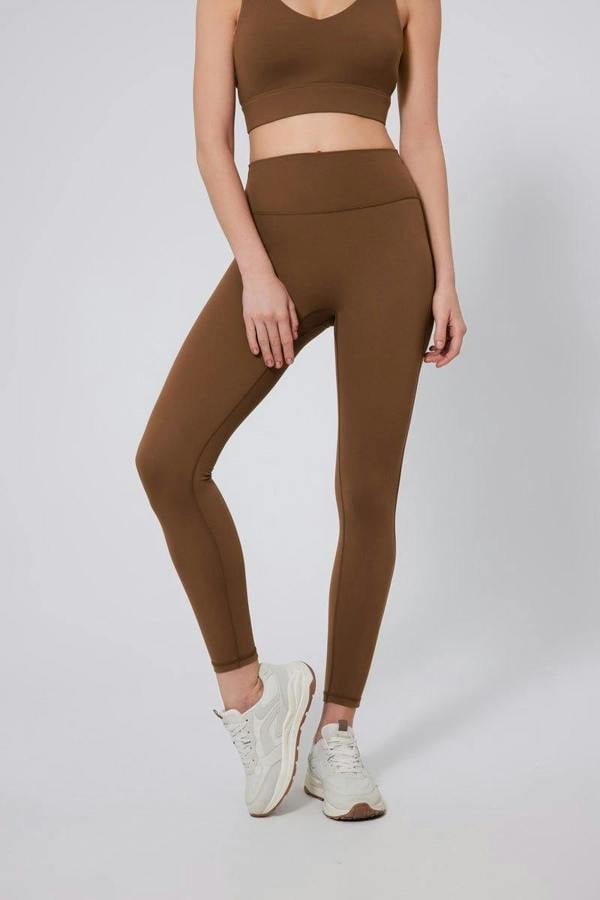 Anniou High Support Workout Leggings - Brown