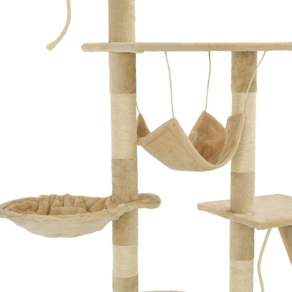 Berkfield Cat Tree with Sisal Scratching Posts 230-250 cm Beige