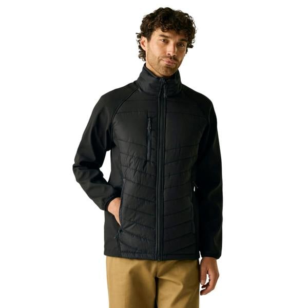 Regatta Mens Full Zip Padded Jacket - Black/Ash - 
