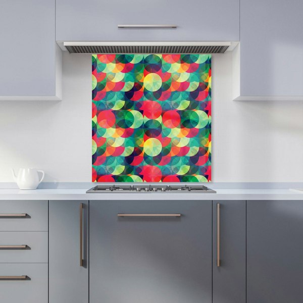 Warren Reed - Designer Colourful Grunge Circle Pattern Kitchen Splashback