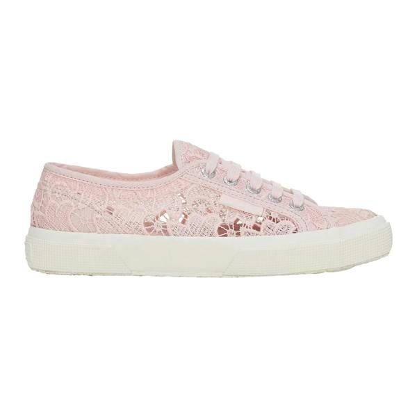 Superga Womens/Ladies 2750 Macramé Trainers - Pink Ish/Avorio - 