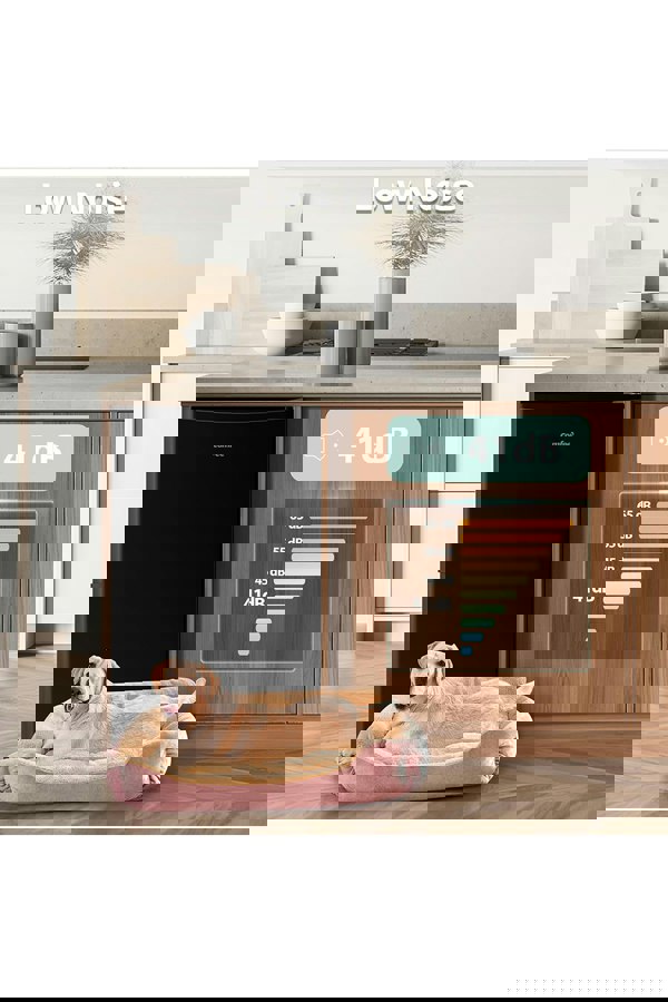 Living and Home Livingandhome RCUB0BL2(E) 60L Under-Counter Fridge, 48cm Upright Adjustable Thermostat, Reversible Door, 4-Star Freezer Rating, Black