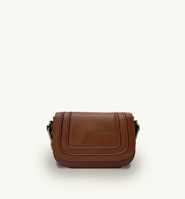 Apatchy London The Mimi Midi Tan Leather Bag