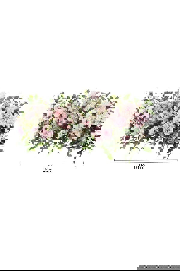 Living and Home 100cm Sweet Acacia Rose Floral Wedding Row Aisle Runner & Stage Backdrop Decoration for Ceremonies, Receptions & Party Decor