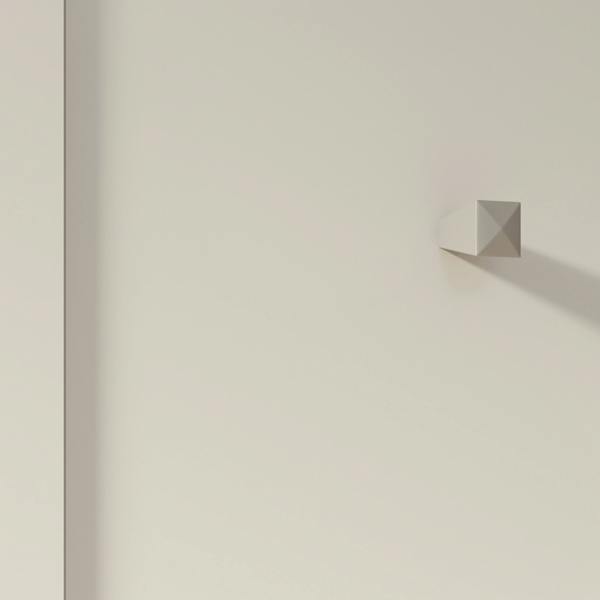 Furniture To Go Ipsarion High Cupboard with 2 Doors & Silver Handles in White