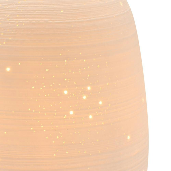Hestia White Tall Textured Table Lamp
