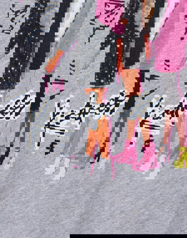 Barbie Girls Grey Doodle Group Pose Short Sleeved T-Shirt