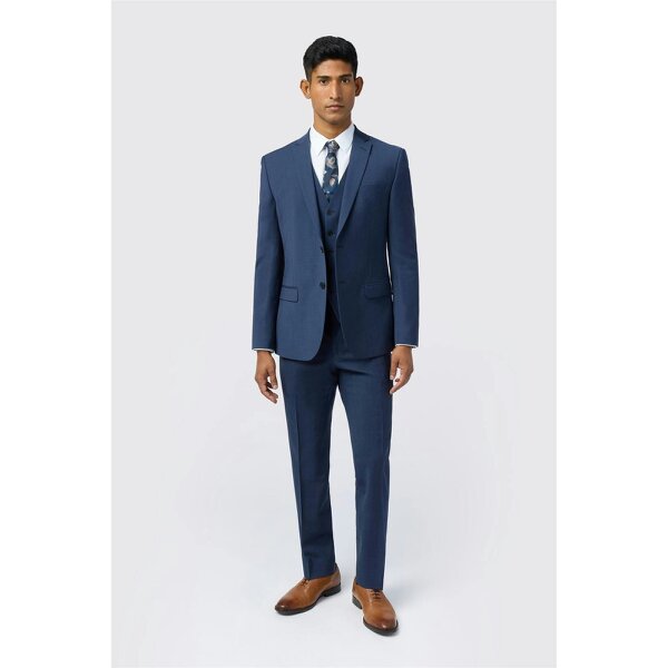 Ted Baker Slim Fit Performance Blue Panama Jacket