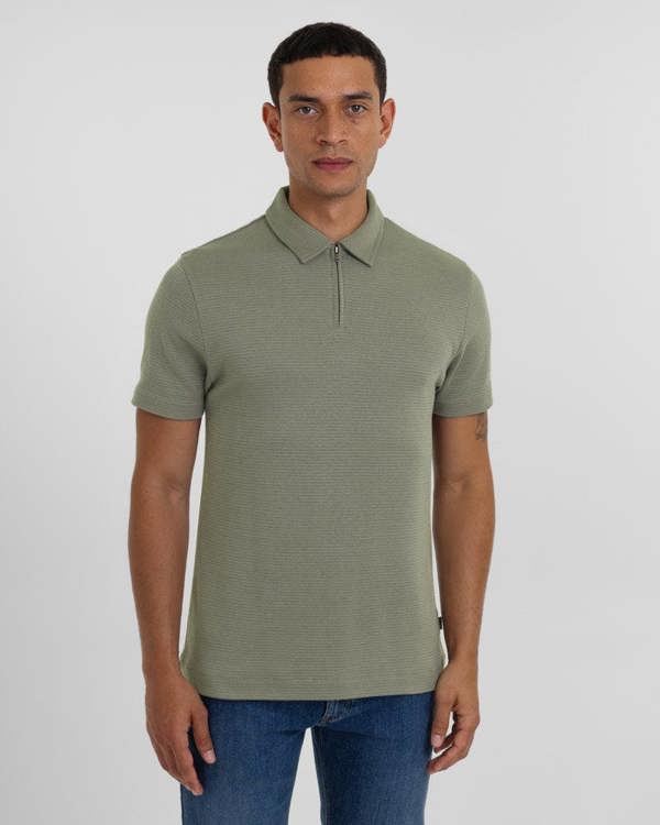 Steel & Jelly Hatton - Mini Geo Jacquard Polo Shirt