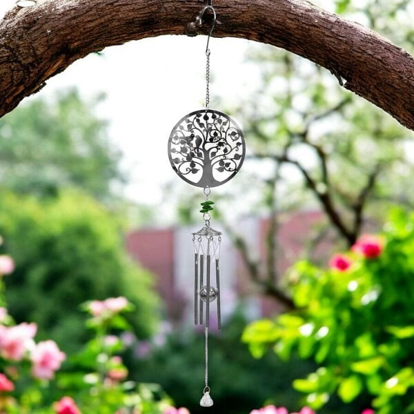 EDH Door Hardware Tree Stainless Steel Hanging Wind Chime