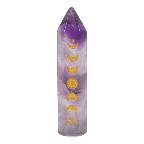 Serano 5cm Amethyst Moon Phase Crystal Point