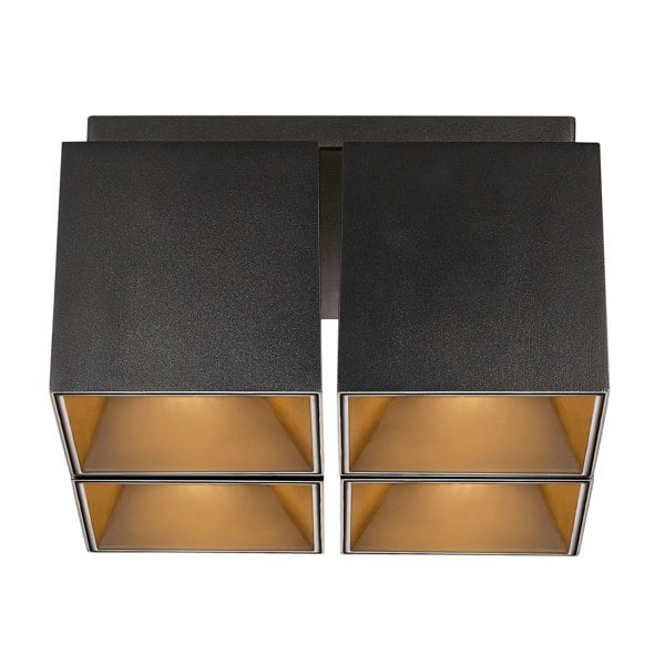 Nordlux Ethan 4-Spot | Surface downlight | Matt black