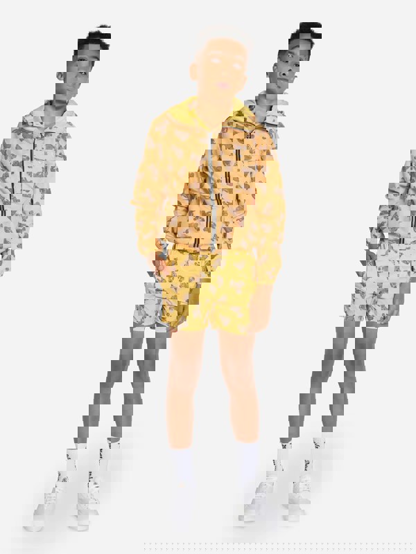 Palm Angels Boys AOP PA Bears Windbreaker in Yellow