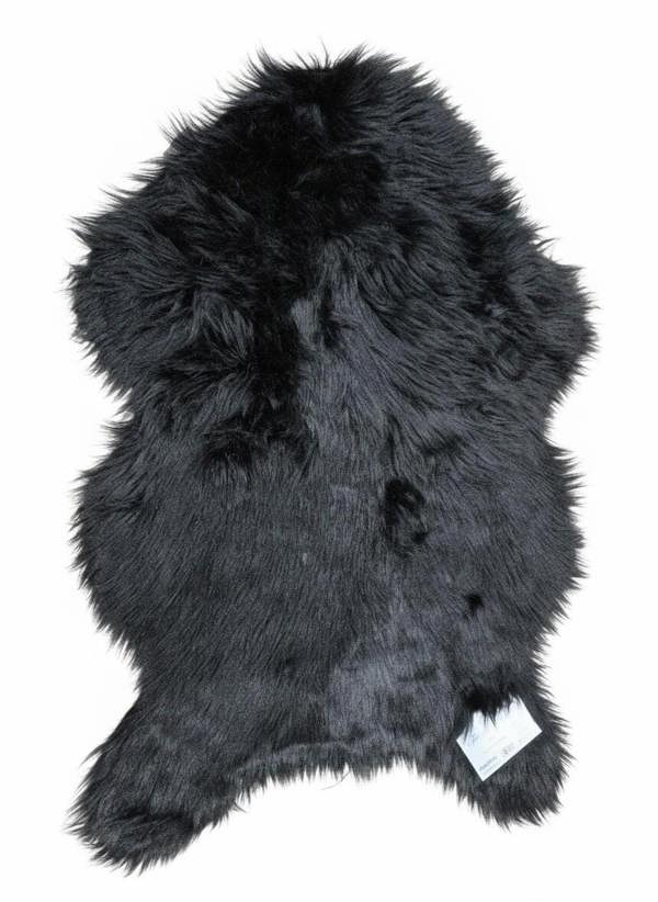 Faux Rabbit Fur Rug Black 60x90cm