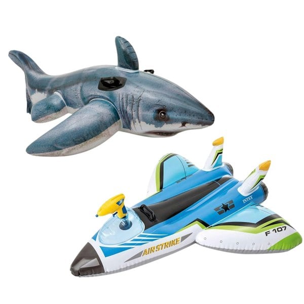 Intex Shark and  Water Gun Swimming Pool Ride-On
