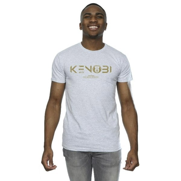 Star Wars Mens Obi-Wan Kenobi Logo T-Shirt - Sports Grey