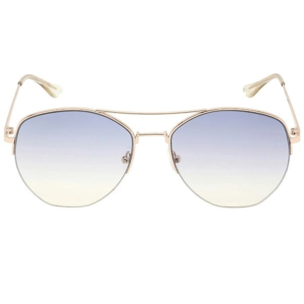 Calvin Klein Navy Gradient Lens Gold Sunglasses One Size