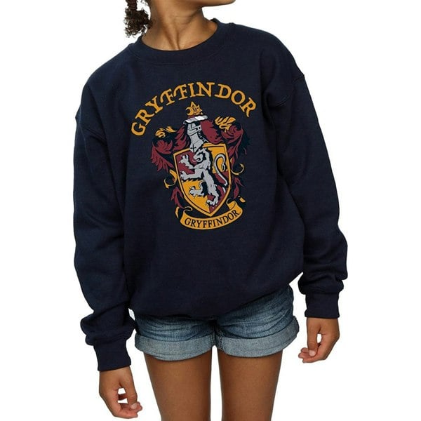 Harry Potter Girls Gryffindor Cotton Sweatshirt - Navy Blue