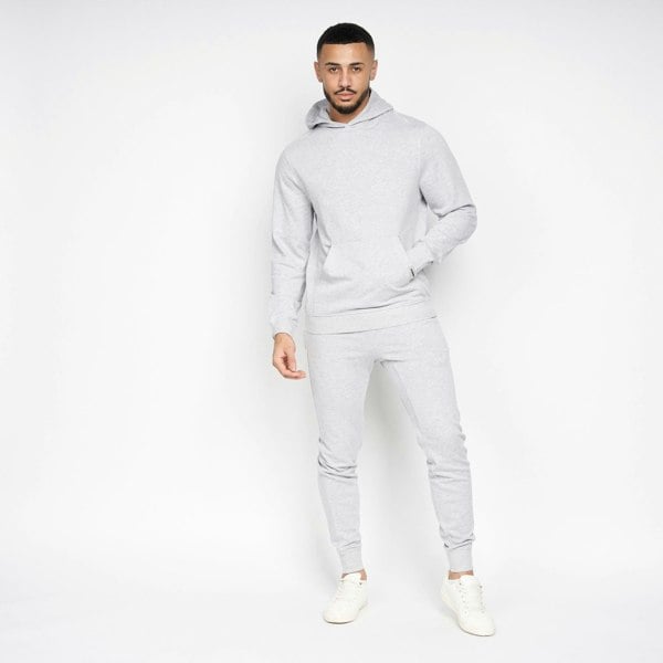 Crosshatch Emmon Hoodie/Jogger Set Grey Marl