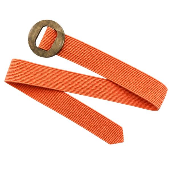 Solis Accessories Chunky Rattan Stretch Belt with Wooden Buckle