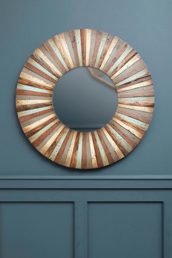 Interiors by Premier Eternal Wooden Round Wall Mirror