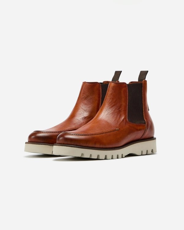 Oliver Sweeney Monsaraz Mens Hand-Finished Calf Leather Chelsea Boots - Tan