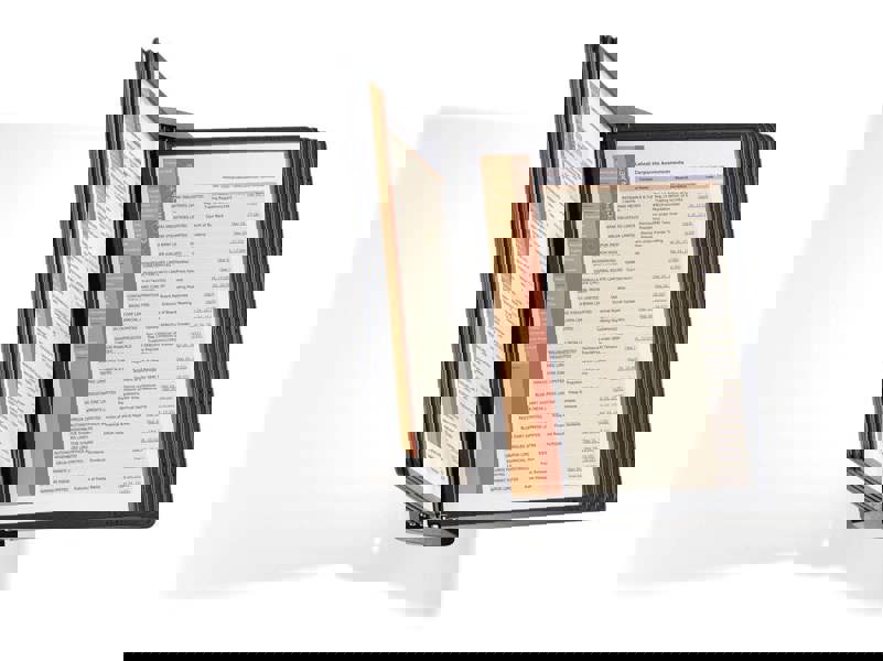 Durable SHERPA WALL 10 Display Panel Document Holder | 10 Panels | A4 Black