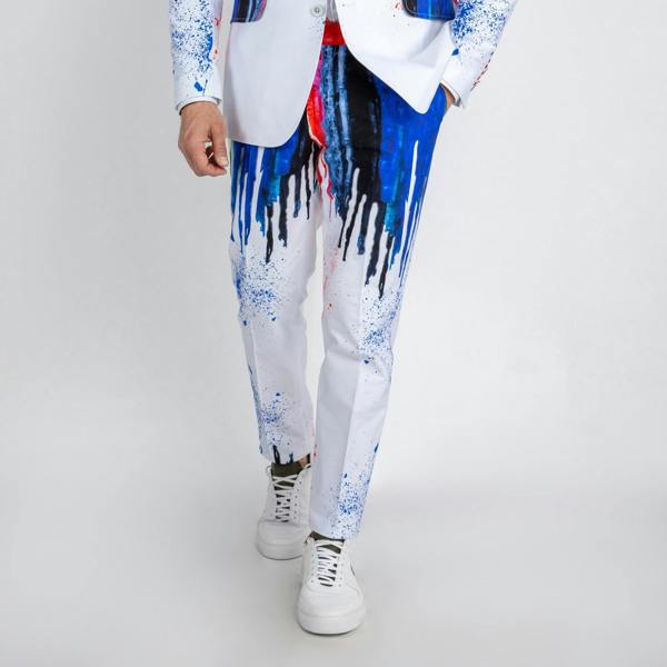 PRINTED SUIT TROUSERS - Claudio Lugli Shirts