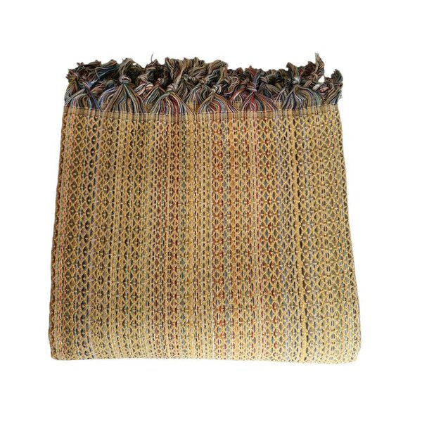 Cotton and Olive Myrtle XL Cotton Blanket - Mustard Yellow