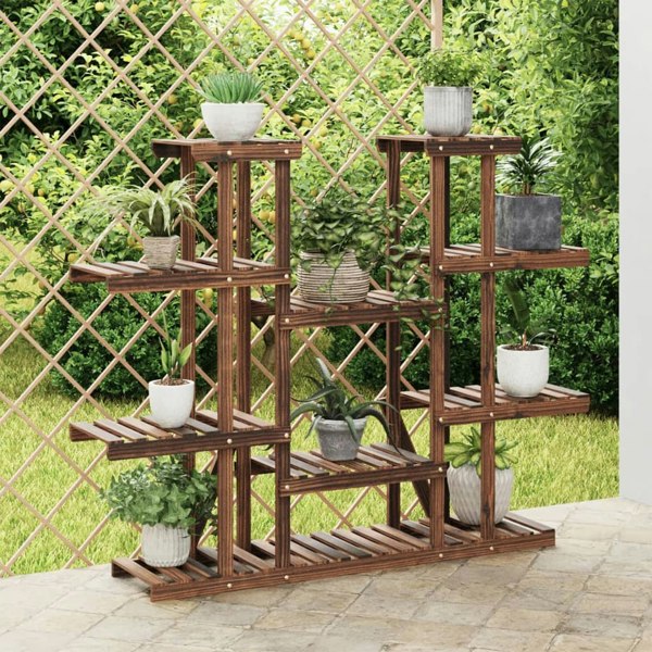 Berkfield Flower Stand 110x25x110.5 cm Solid Wood Fir