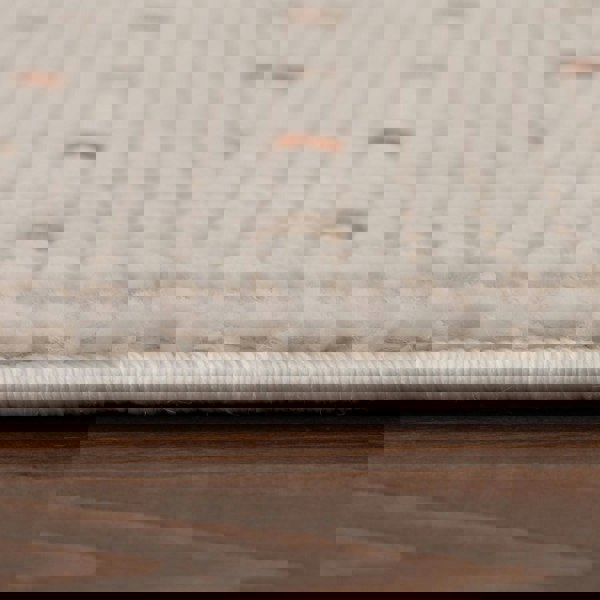 Living Room rug, dots, practicality in mind, the rug is anti-allergic.