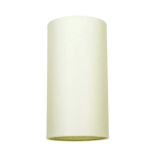 Contemporary and Stylish Soft Cream Linen Fabric Tall Cylindrical 25cm Lampshade Image 1