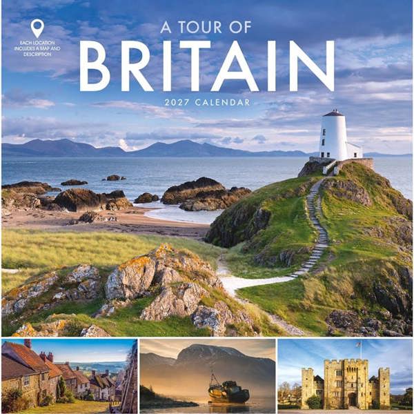 A Tour Of Britain Calendar 2027, Wall Calendars, Month To View, Travel, Gift