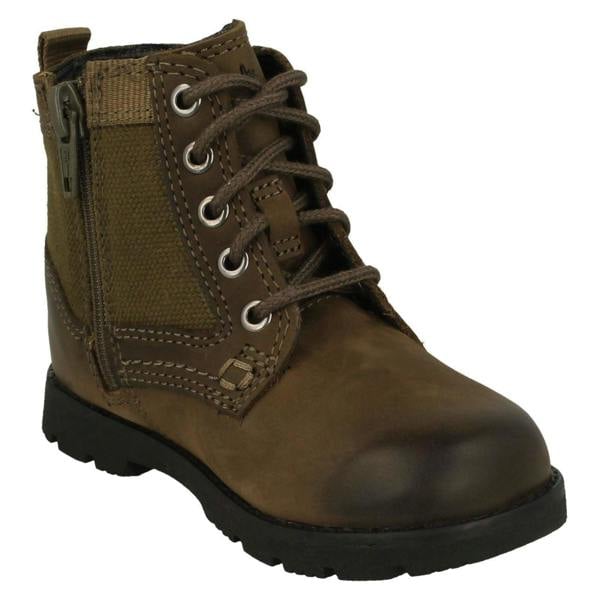 Clarks Boys Clarks Combat Style Ankle Boots Heath Chard T