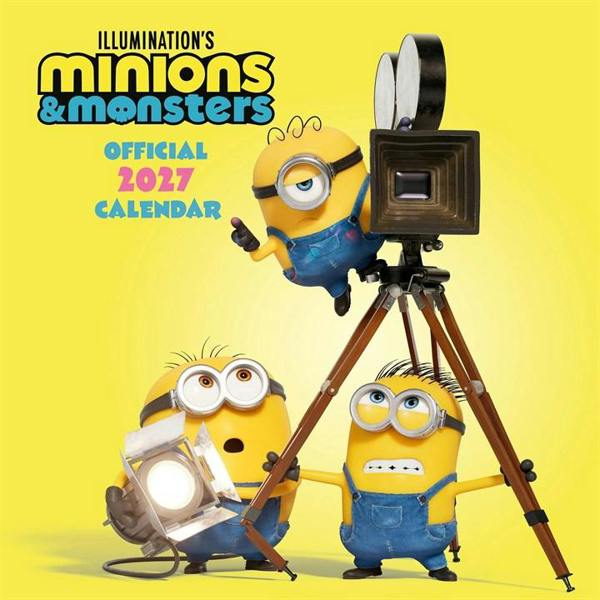 Minions & Monsters Calendar 2027, Wall Calendars, Month To View, Entertainment, Gift